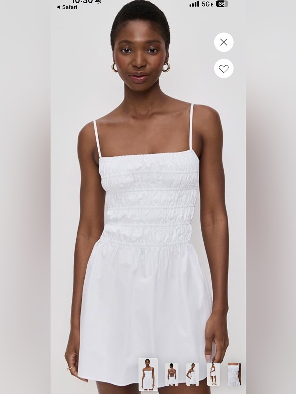 Solid & Striped The Mini Delta Dress White in XS